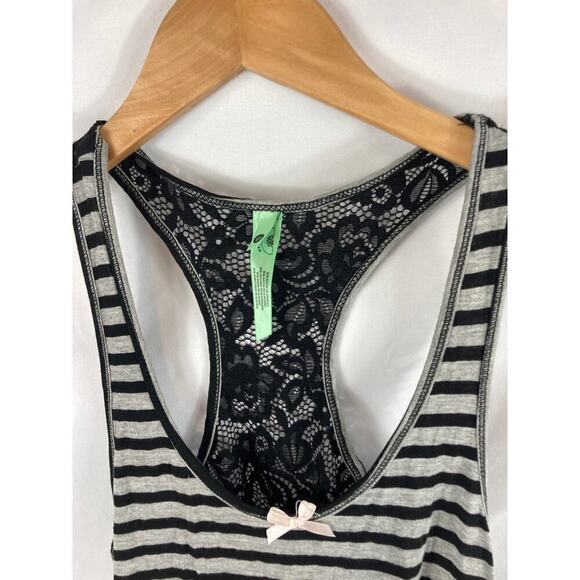 NWT Honeydew Intimates Lace Racerback Pajama Tank Top Lace Trim Jersey Small - Picture 3 of 4